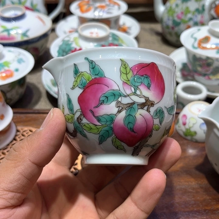 纯手绘精品盖碗杯