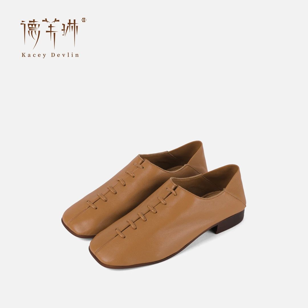 【YY专属】新中式德比鞋2025春季新款欧若风真皮复古英伦软底女鞋