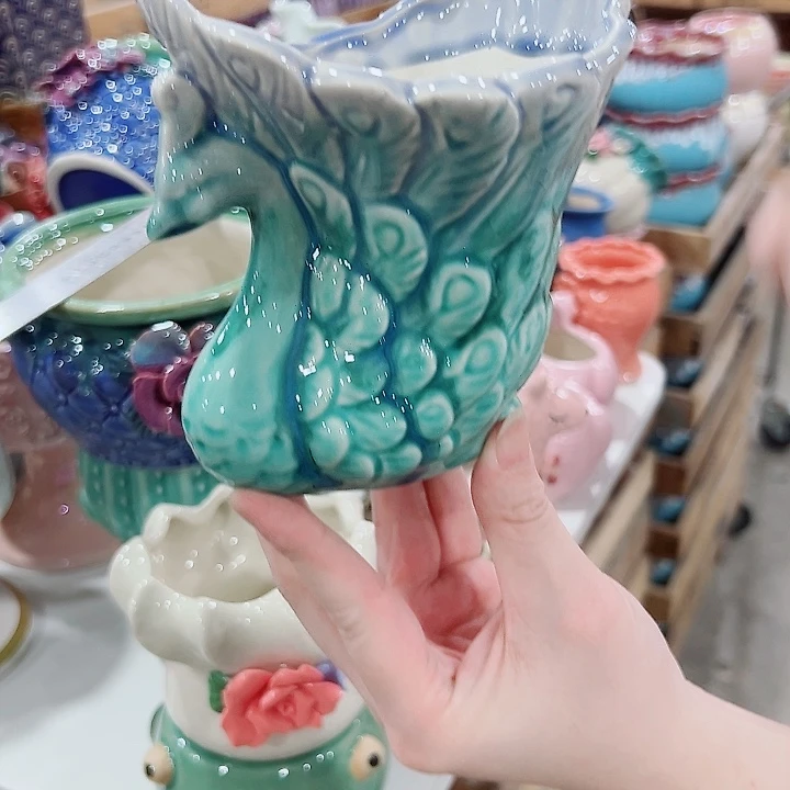 有孔，满10元包邮多肉陶瓷花盆