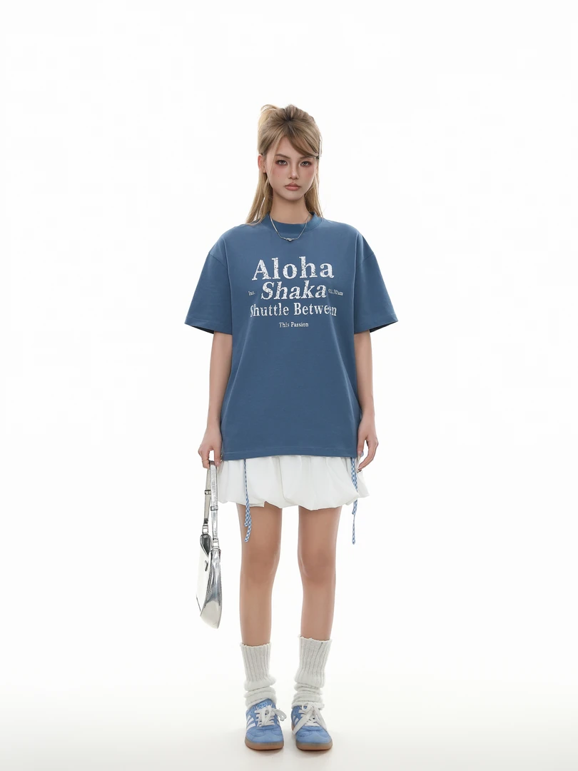 简约短袖薄款夏季青年圆领青少年T恤设计感上衣港风男装日系情侣