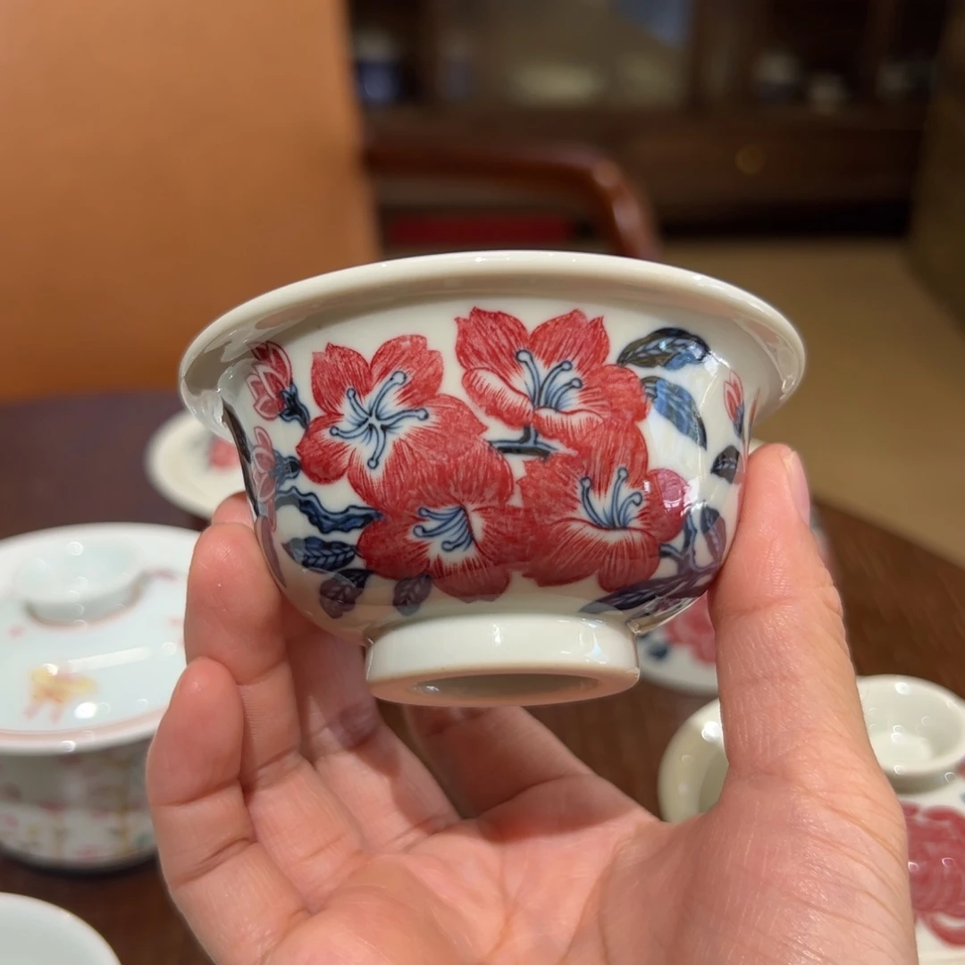 正绎堂釉里红杜鹃花中号