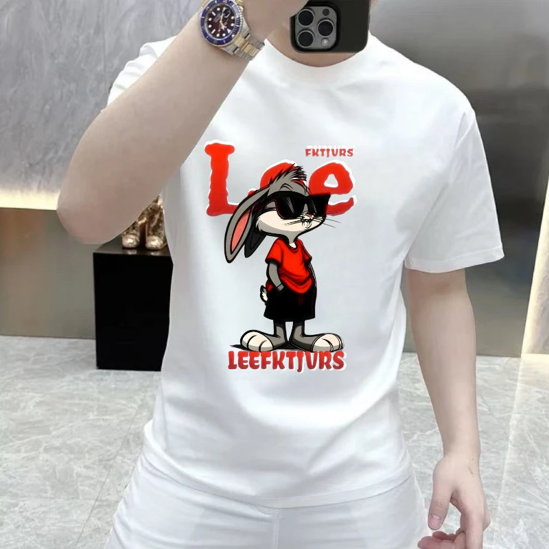 潮牌2025夏季爆款男士新款纯棉短袖T恤休闲百搭轻奢体恤百搭上衣T