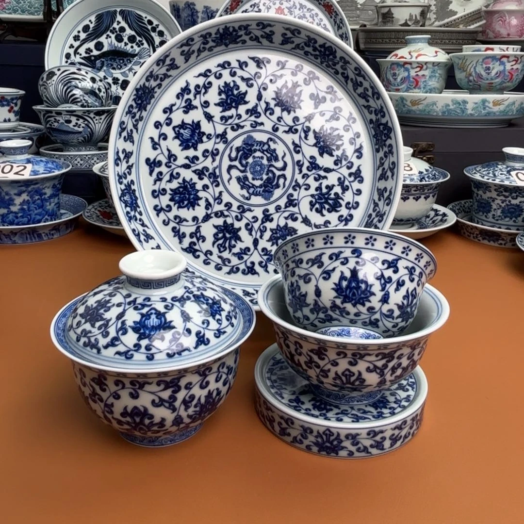 副***长景德镇陶瓷八件套