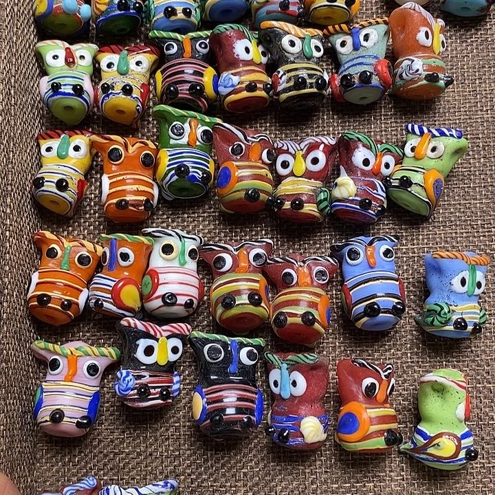 颈饰琉璃猫头鹰随机一个010