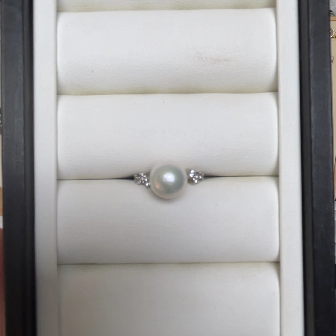 淡水珍珠戒指银S925镶嵌