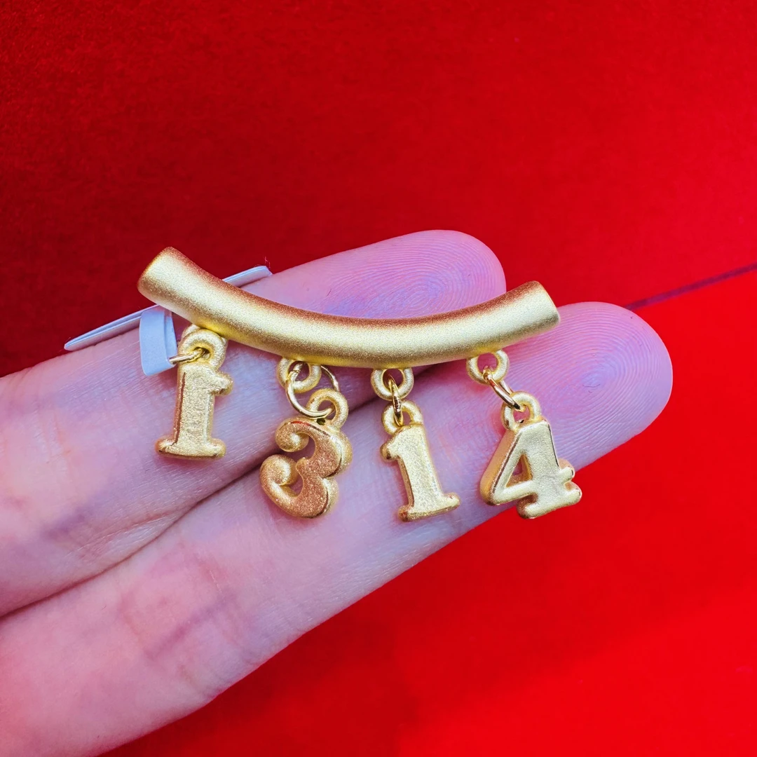 【莹莹专享】足金999  1314弯管  GP 3.22 纳金添喜