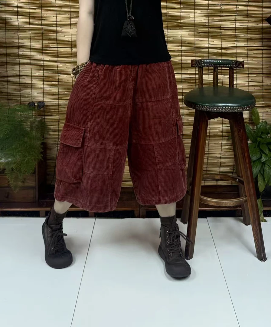 235加棉加厚二十四片拼接工装口袋灯芯绒棉裤（68左右，90-160斤）