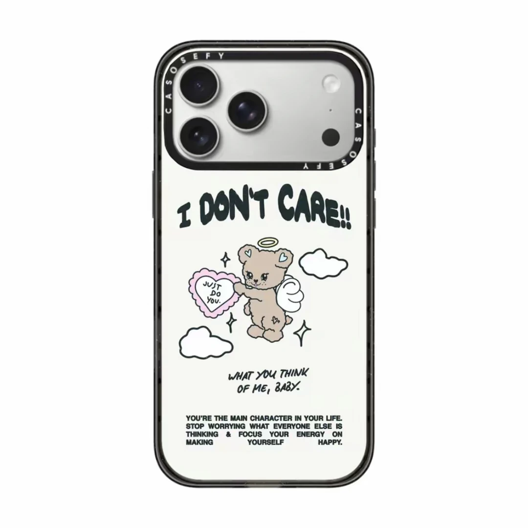 CASE联名天使小熊苹果适用于iPhone17promax防摔手机壳镜面16pro