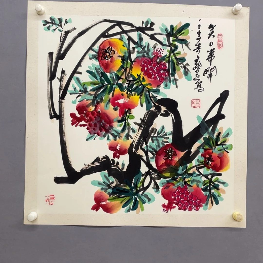 国画艺术家真人手绘