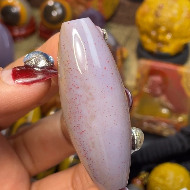 玛瑙/玉髓未镶嵌珠宝奇石紫瓷红沙天珠