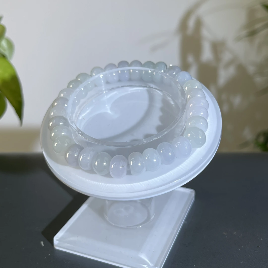 JGB10-54  天然缅甸A货翡翠  翡翠手串