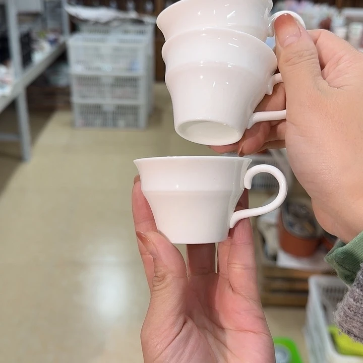 开播福利羊脂玉耳朵杯三个一组