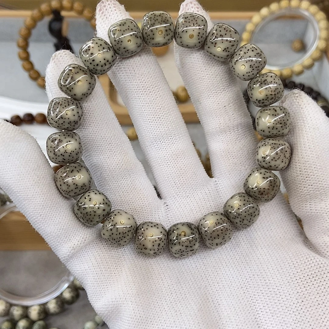 星月菩提手串栀**暖12灰冰
