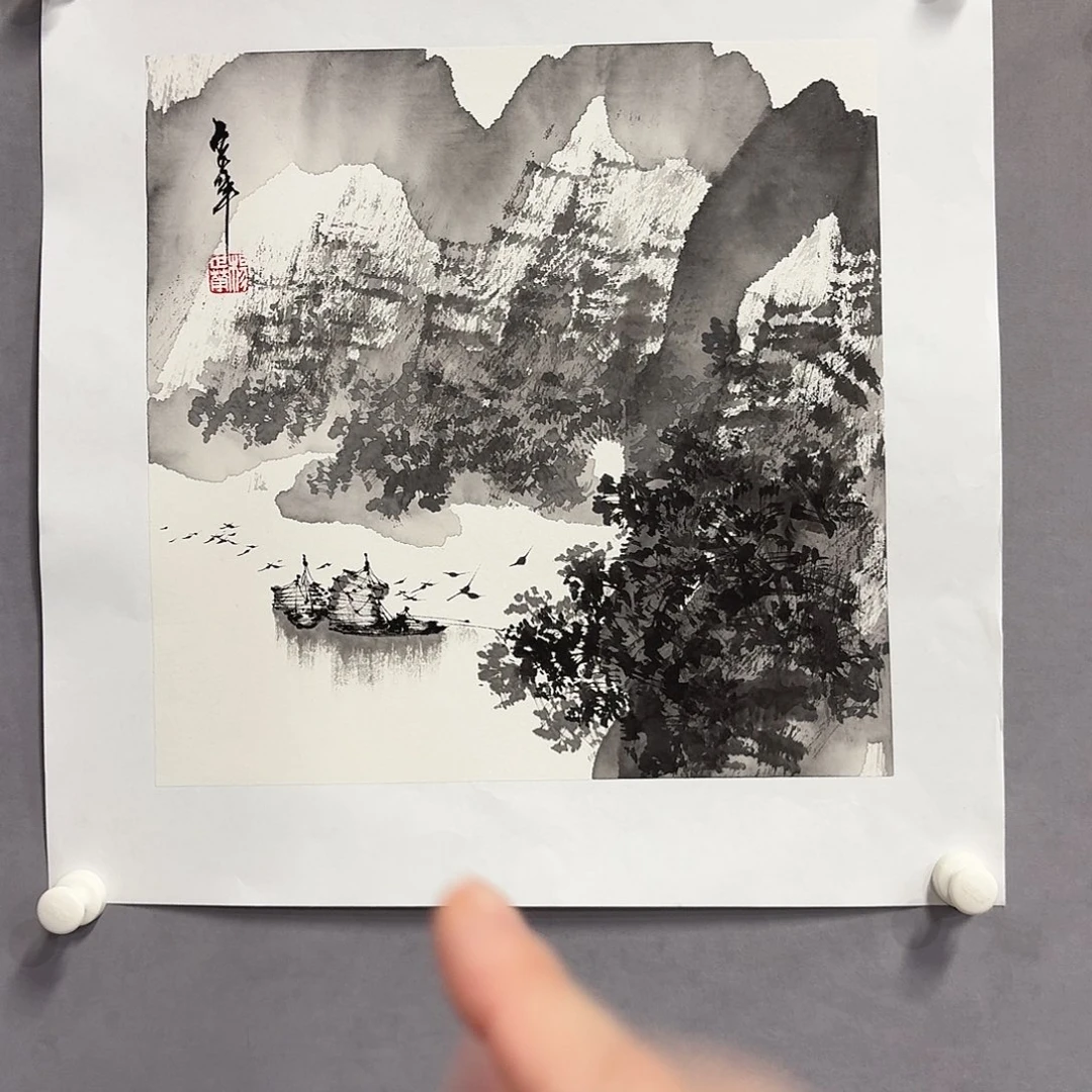 国画亲笔手绘放心去藏