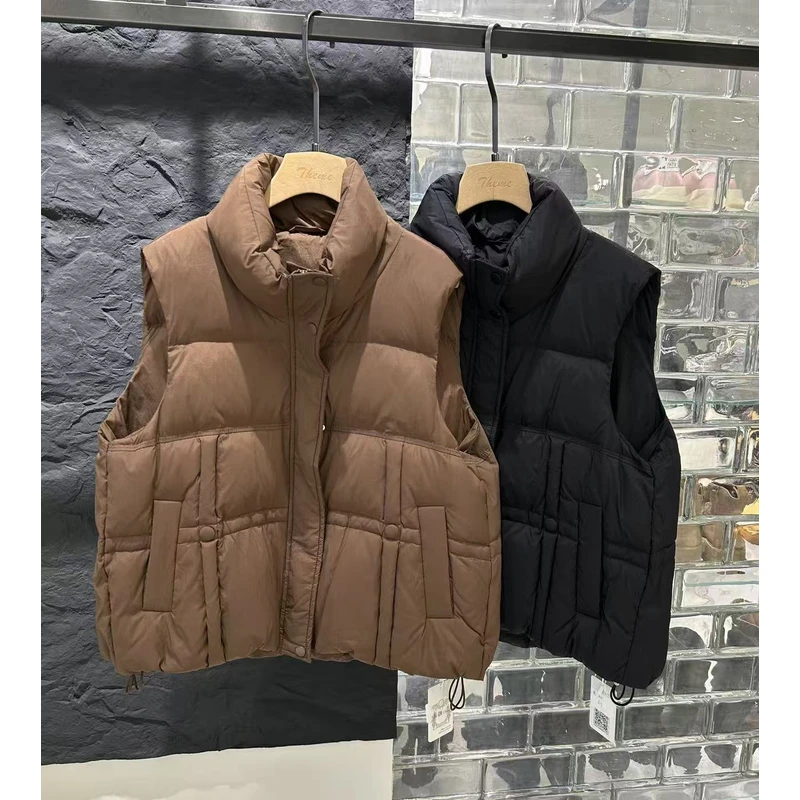 6662-3682 保暖拉链时尚显瘦外穿女装秋冬休闲羽绒马甲