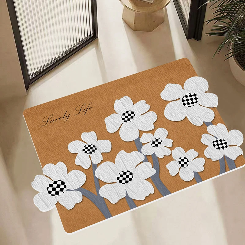 入户门垫皮革地毯门口吸水耐脏防滑进门垫卧室家用脚垫地垫浴室