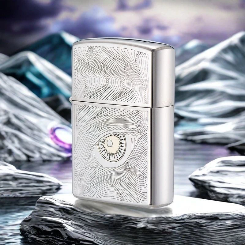 CHIEF/首领  秋水含睛【CF1432N】个性纤巧机银色经典纪念打火机