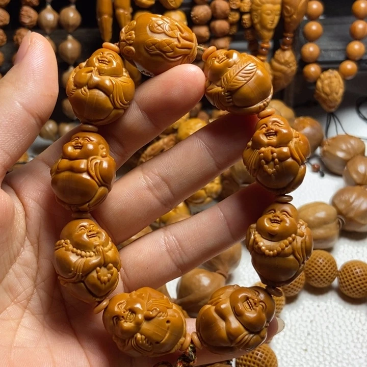 【闪购商品】橄榄核手串/手链牵**生八大弥勒2.2左右