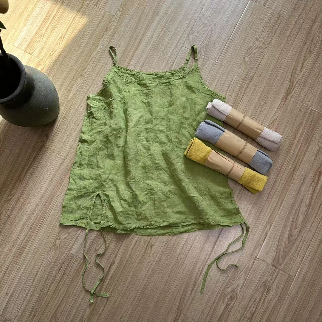 猫迷森林 原创设计主播自留款文艺复古肩带可调节亚麻吊带3621-8