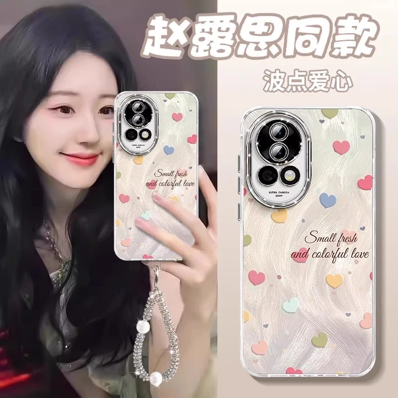 五彩爱心适用华为nova14pro手机壳新款13保护套简约12ultra防摔女