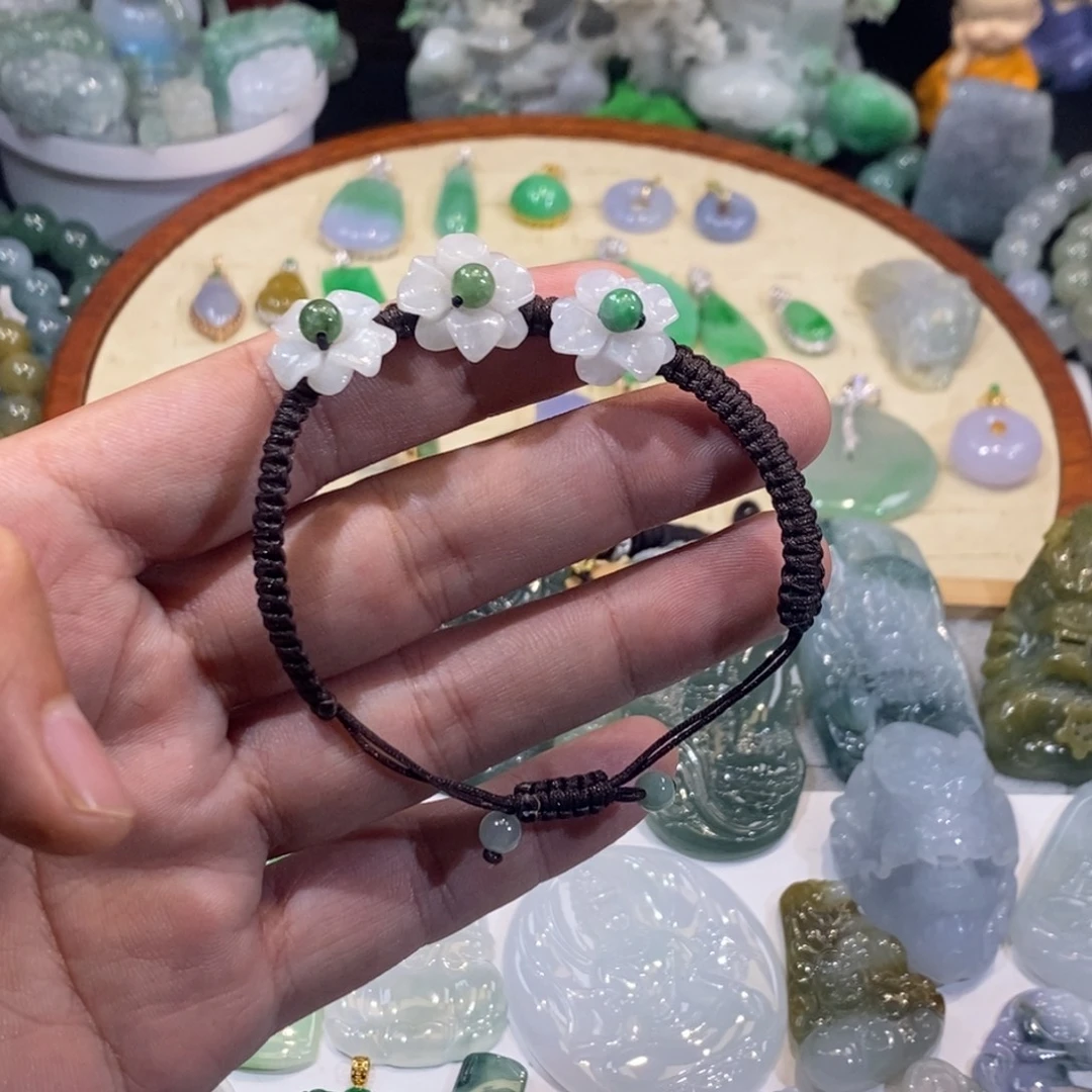 翡翠未镶嵌手链花
