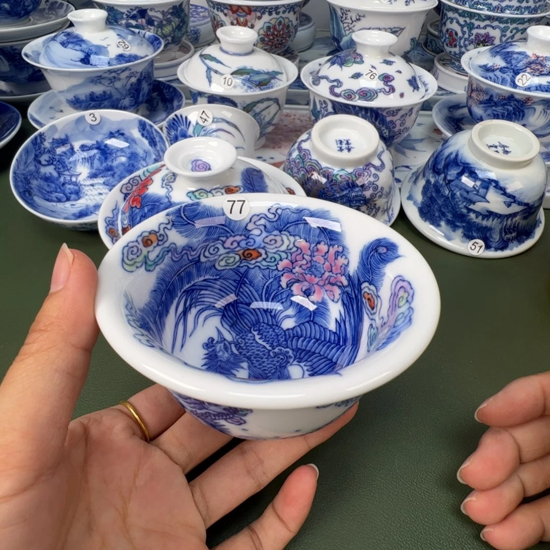 景德镇纯手工纯手绘茶具木木78