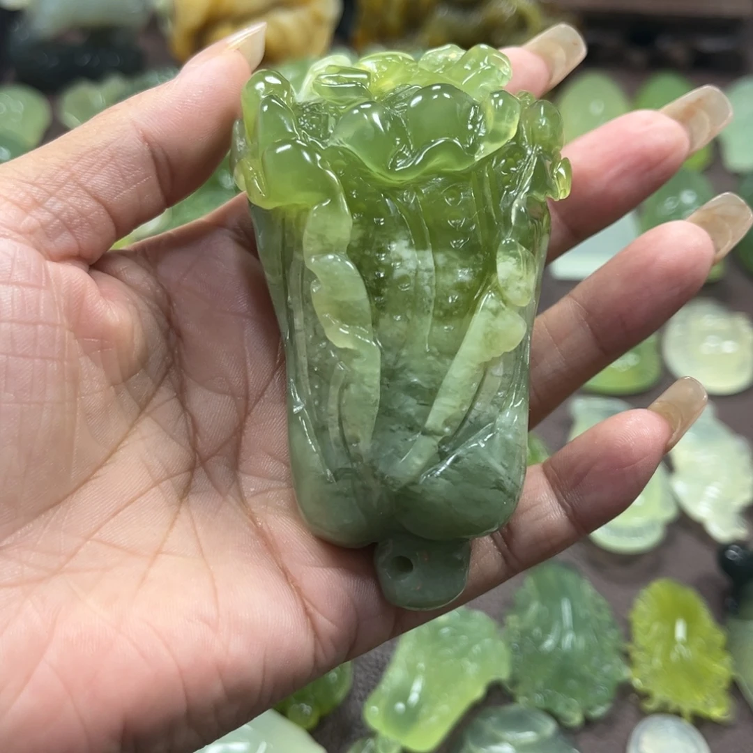 蛇纹石玉未镶嵌手把件手把件