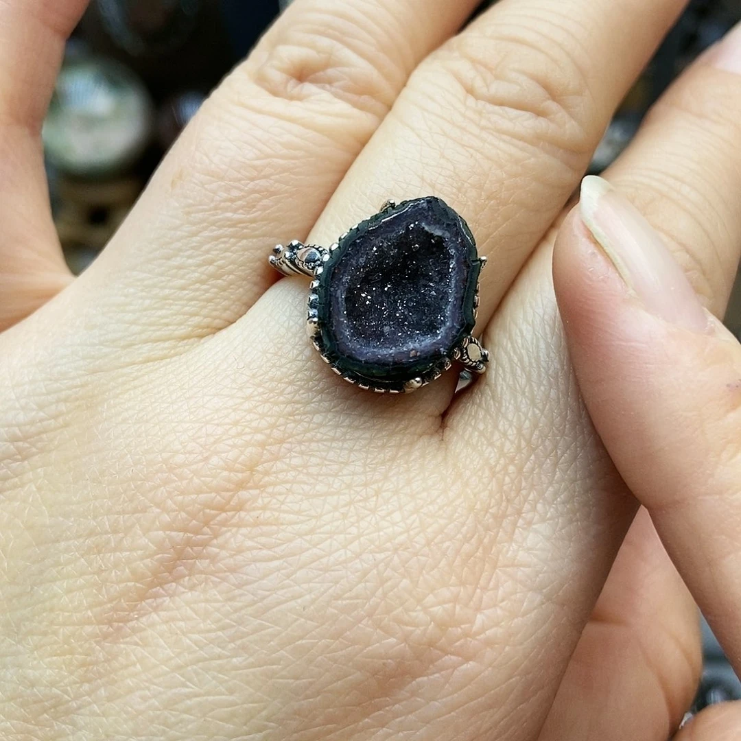 水晶戒指银S925镶嵌翎*水晶