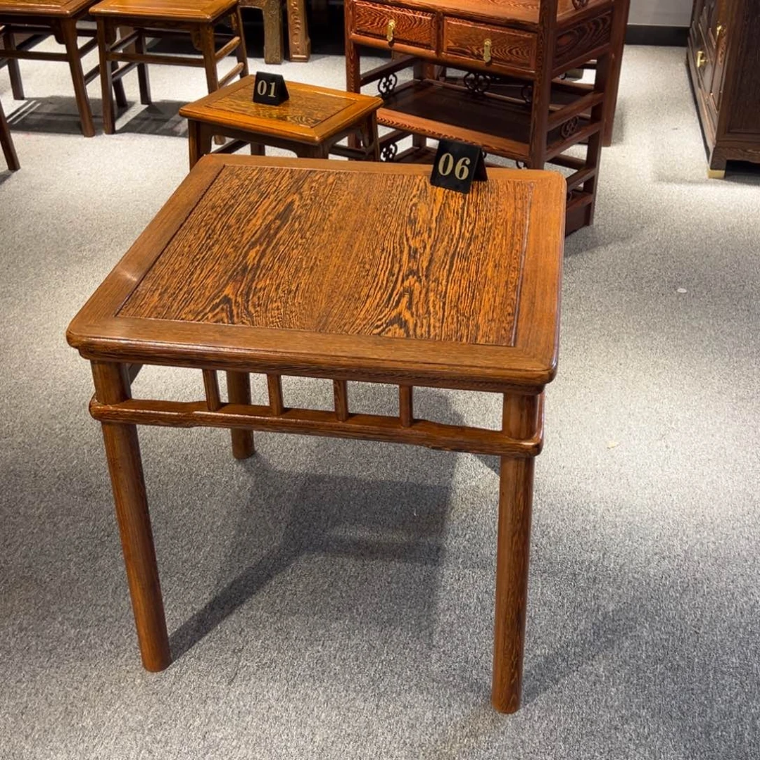 鸡翅木类书柜鸡翅木68/6小方桌