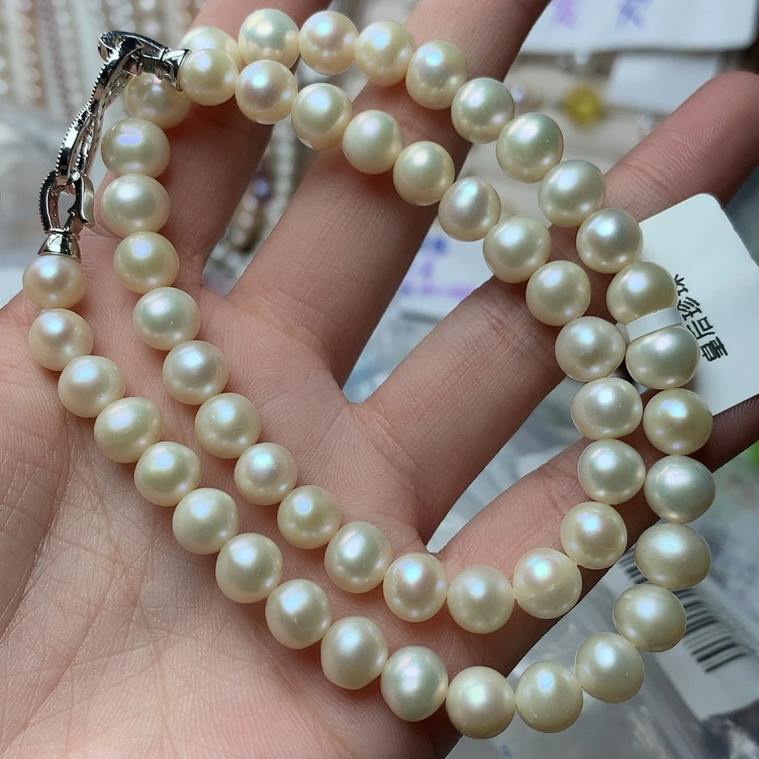 淡水珍珠8-9未镶嵌x31项链