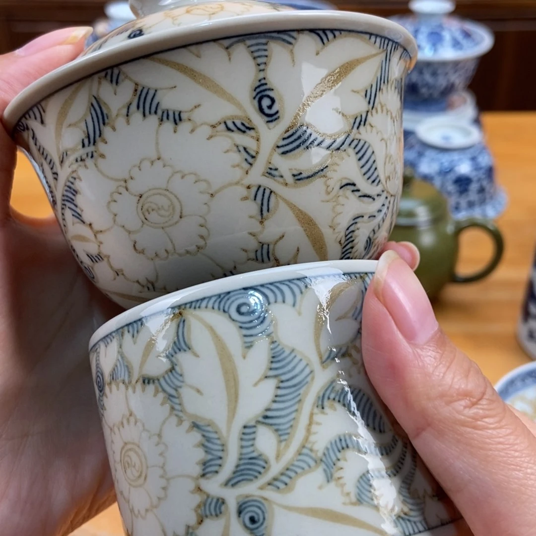 手绘现代茶具非古董