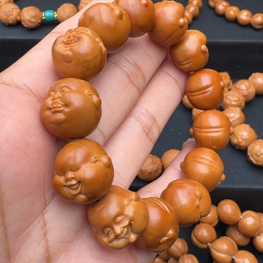 多***包猴头核桃手串橄榄核人生百态1.6