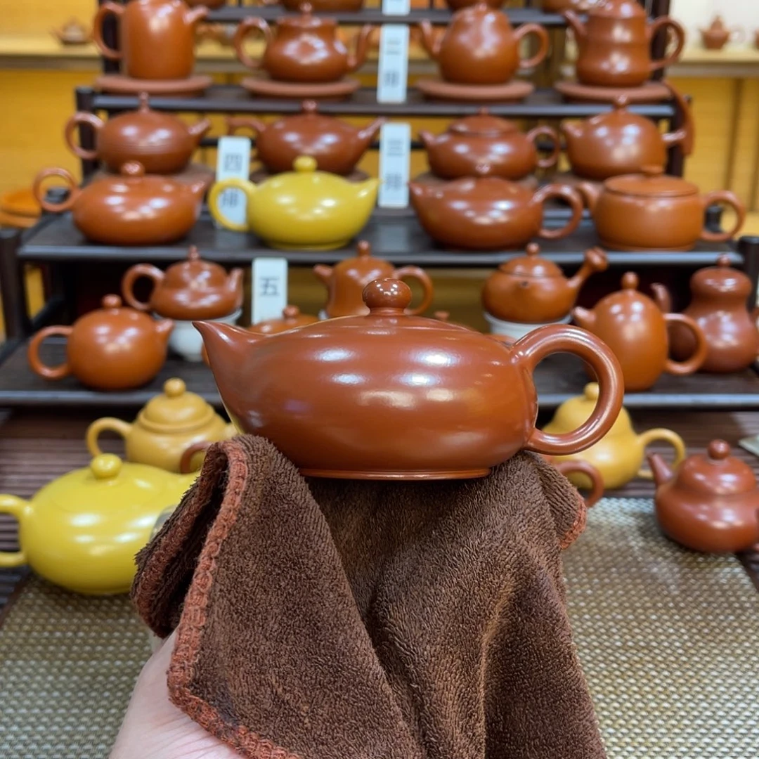 茶壶紫砂潮州手拉壶  红