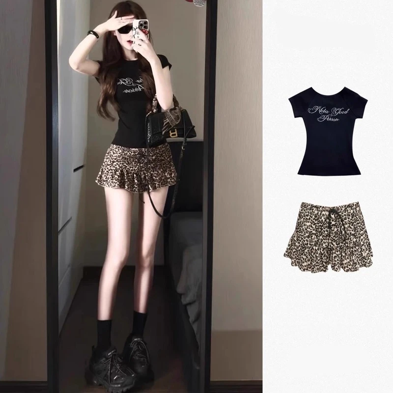 夏季女装洋气衣服套装女2025新款爆款时尚气质网红炸街裙子两件套