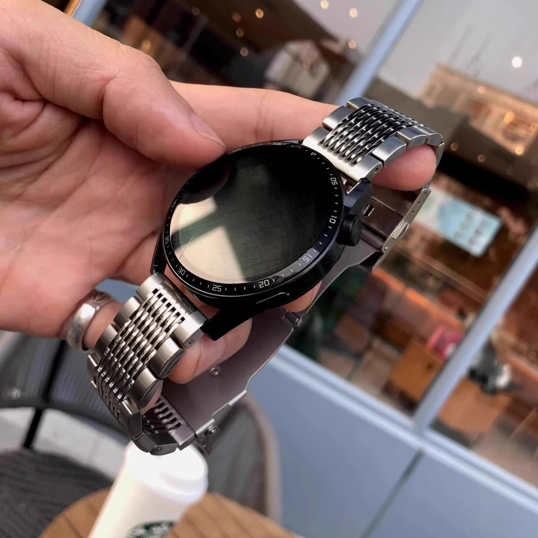 卡容十五珠金属适用华为GT5pro表带GT4/3不锈钢watch3卡扣小米S4