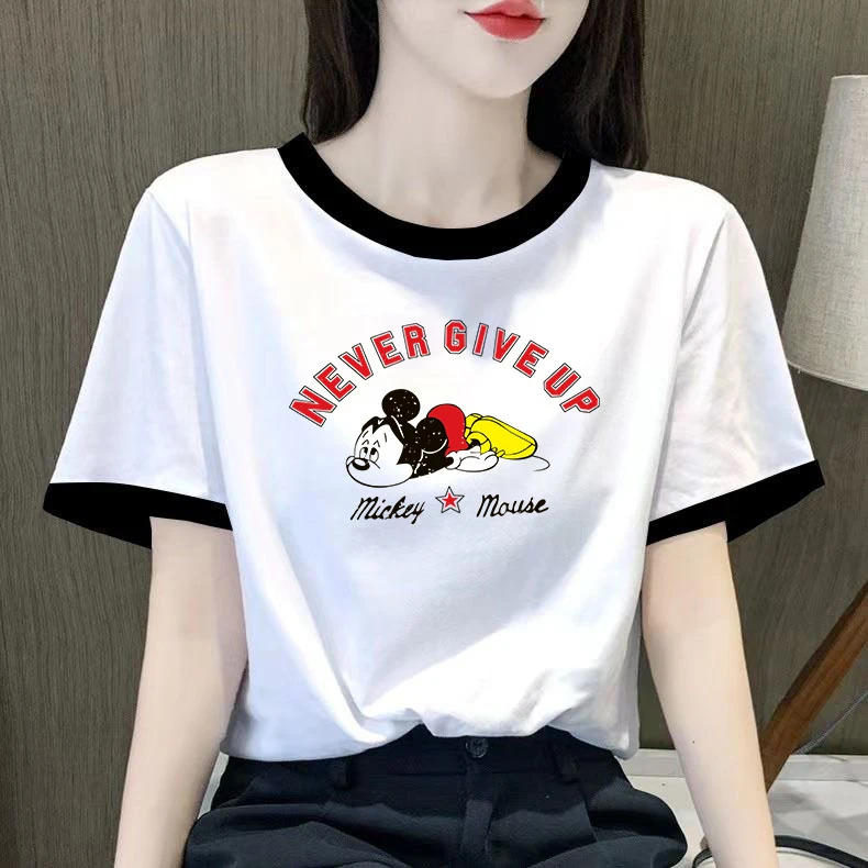 夏季白色短袖t恤女ins潮春装女宽松新款韩版圆领时尚上衣百搭学生