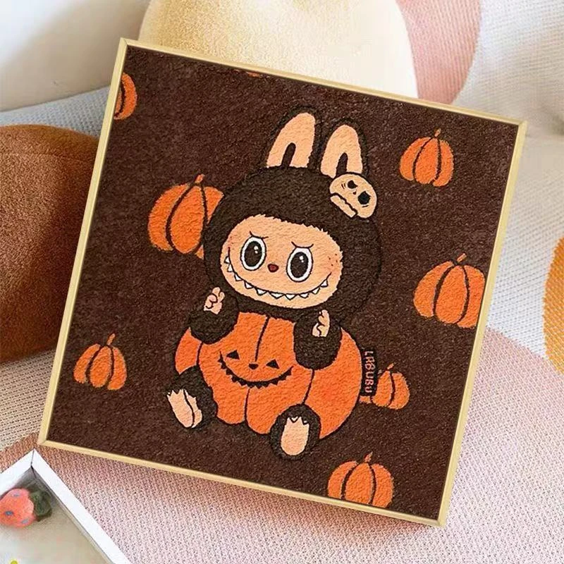 拉布布Labubu肌理画石英砂diy手工材料包手绘数字油画装饰画摆件