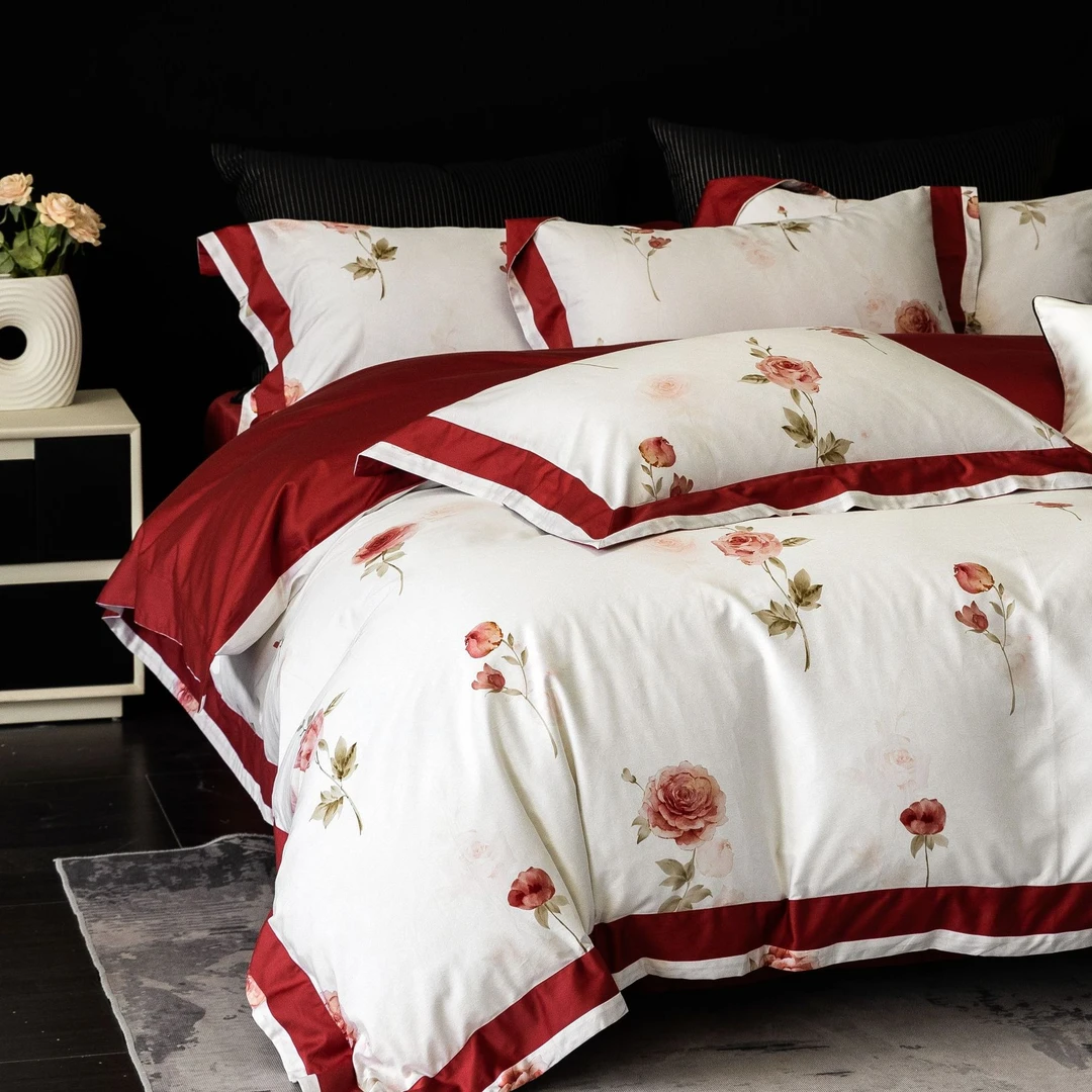 EPHANHOUSE 2025工厂补贴【玫瑰】轻奢简约四季全棉长绒棉四件套631