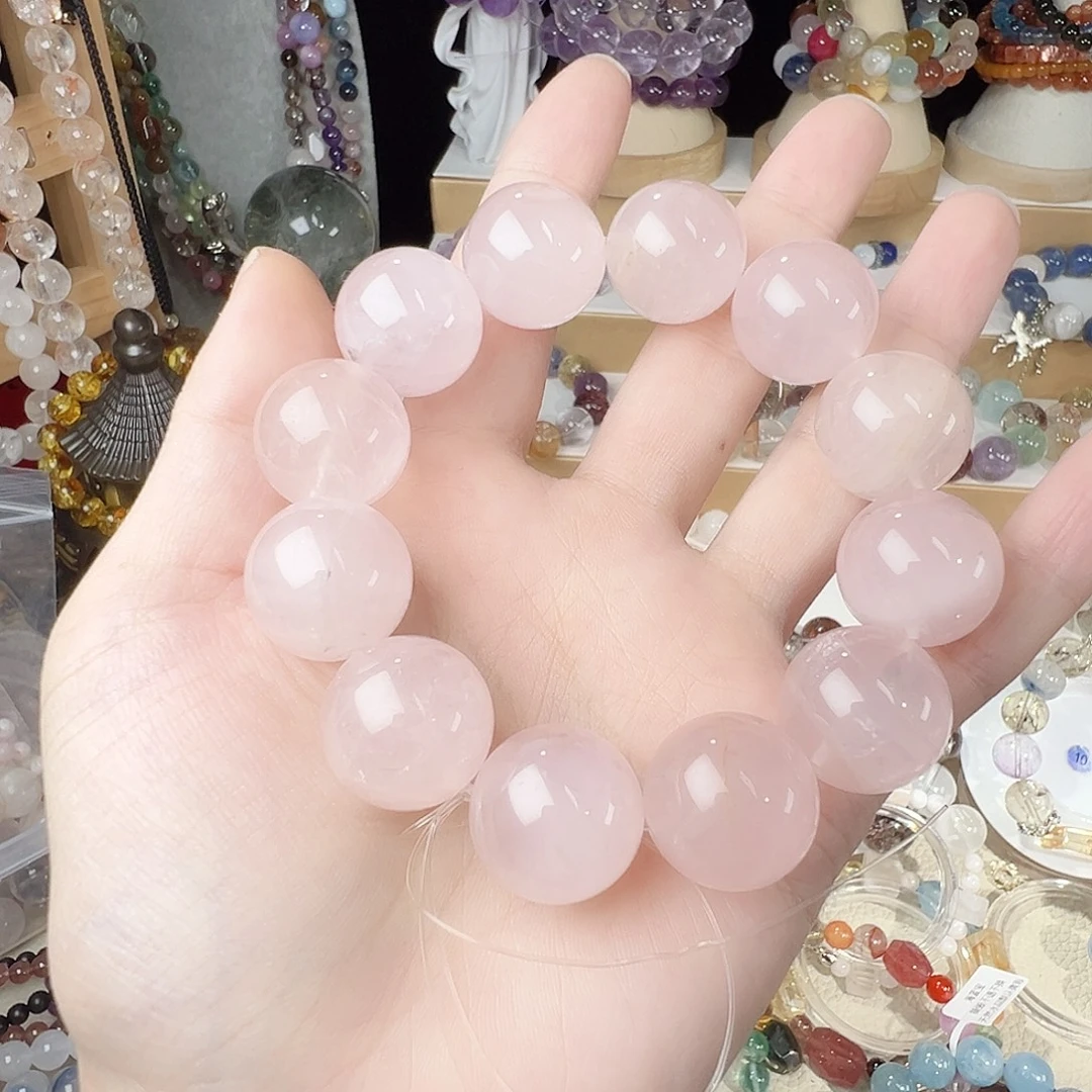 未镶嵌手串水晶粉水19mm