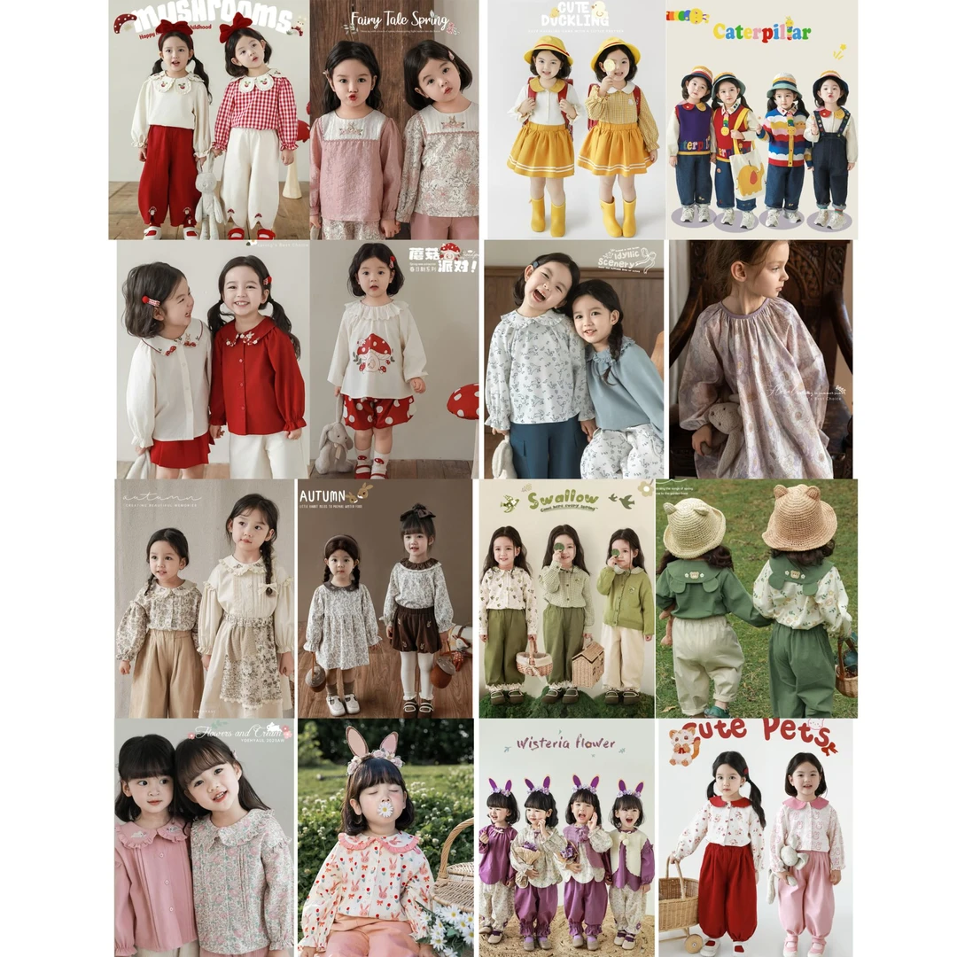 YOEHYAUL/幼悠儿童娃娃衫童装洋气女宝宝春季新款组合汉服童装