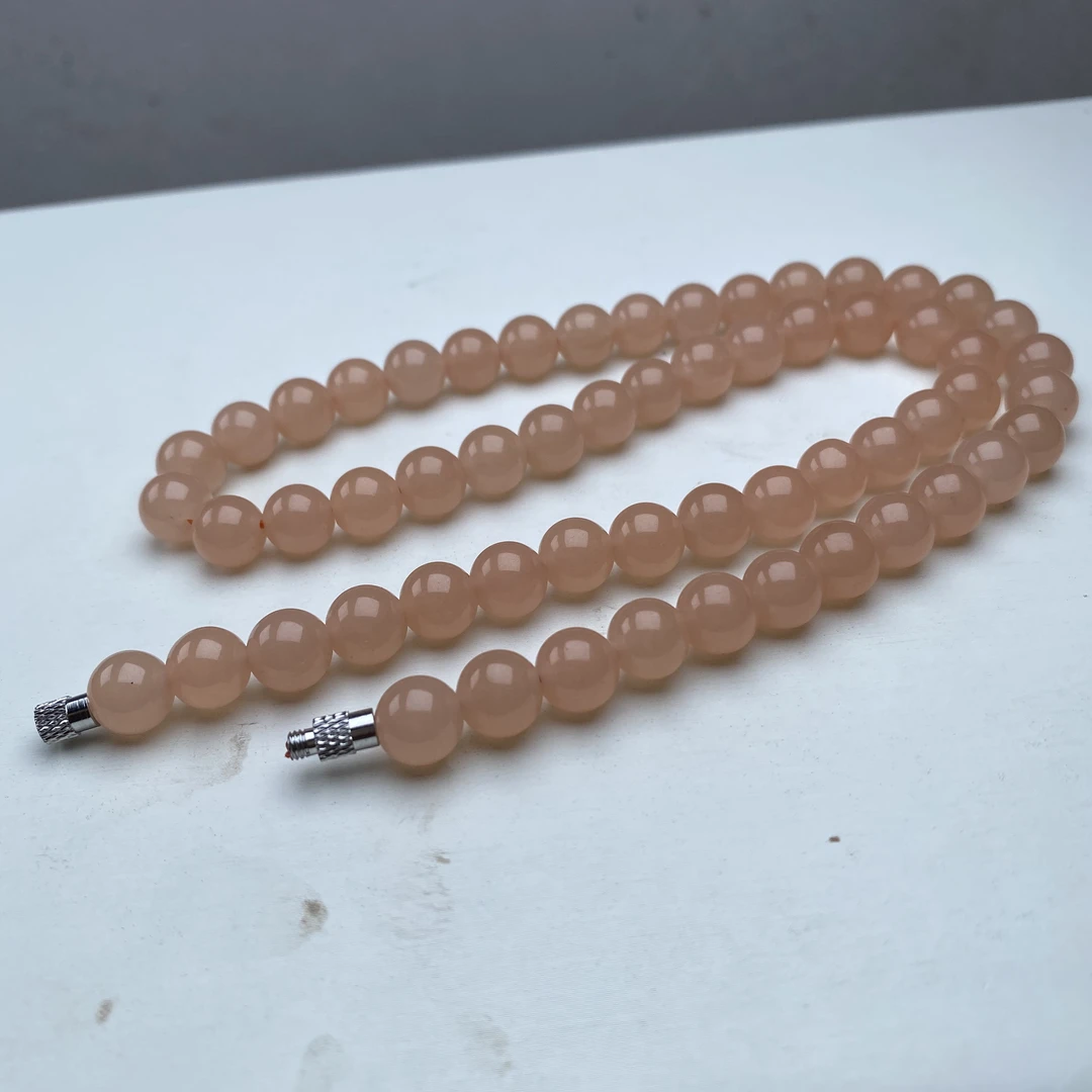 OF-245号精品藕粉项链8mm多样性发一件