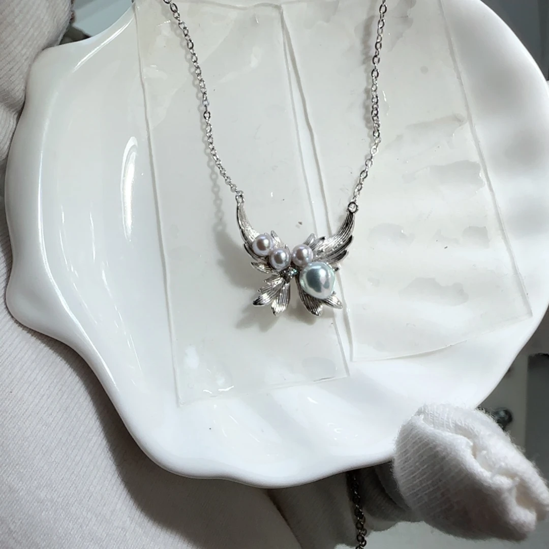颈饰银S925镶嵌海水珍珠