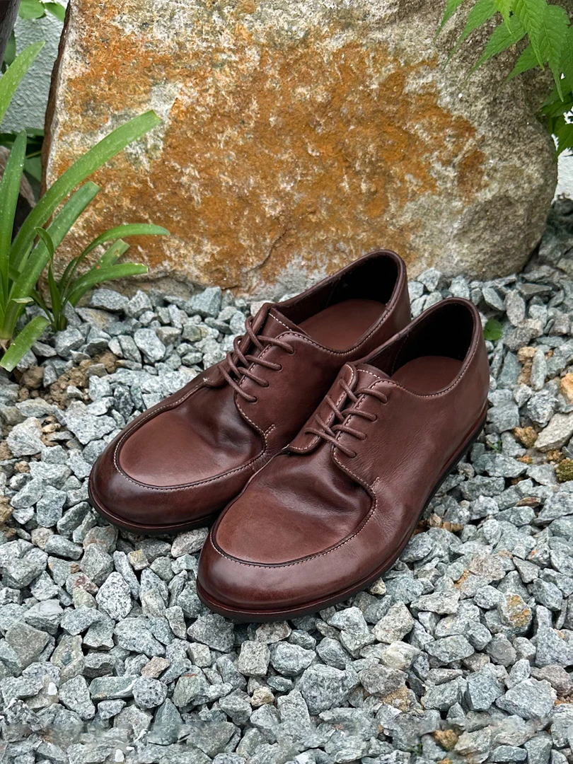 【2025新款】鞋子男款爆款男士开车专用皮鞋休闲时尚渔夫鞋圆头系带