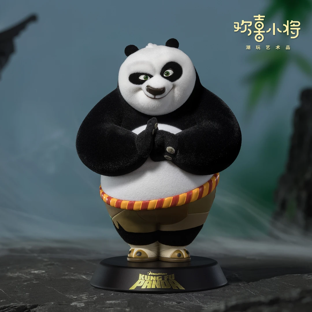 欢喜小将《功夫熊猫》之抱拳阿宝 正版授权动漫潮玩手办桌面小摆件