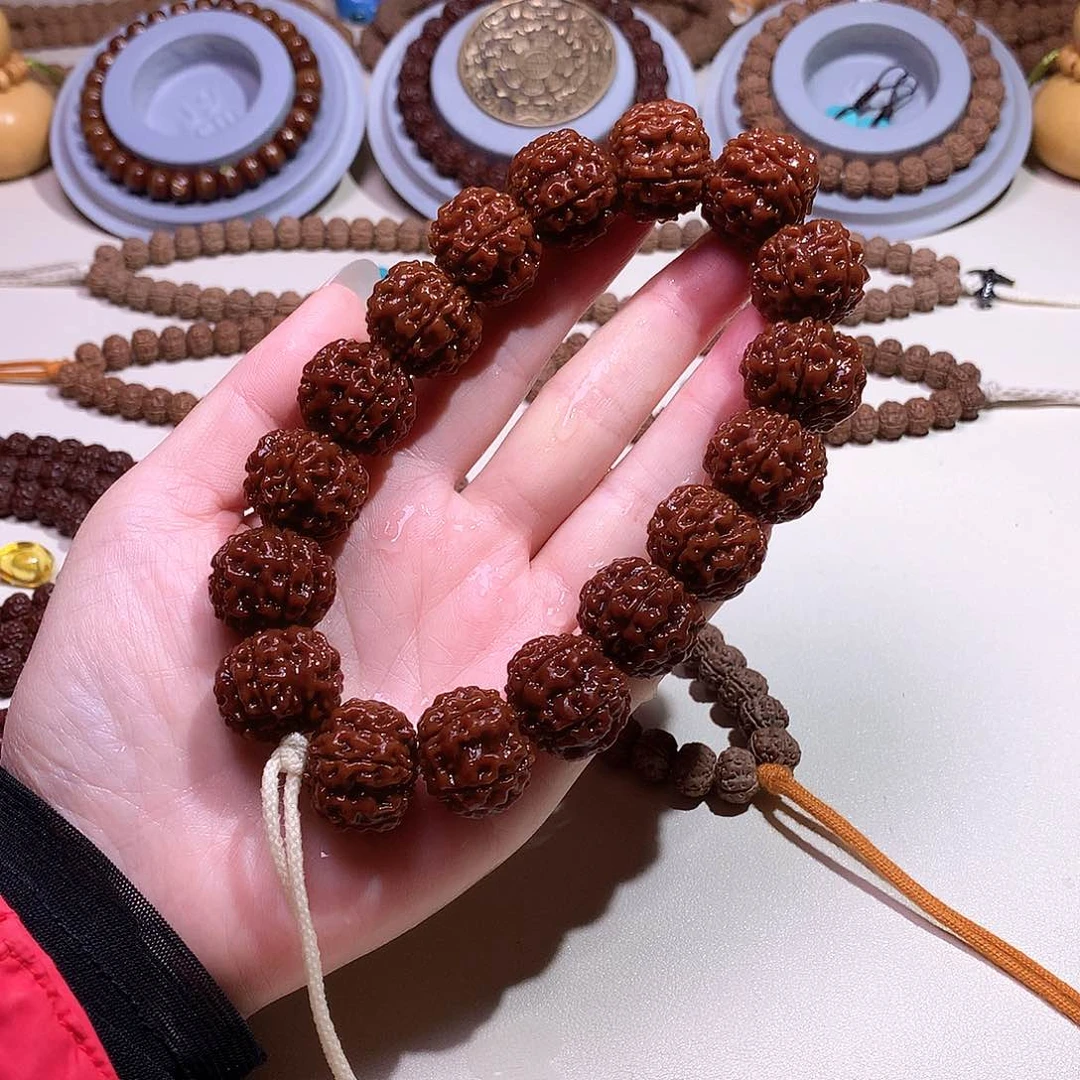 吊坠文玩核桃方印梅花