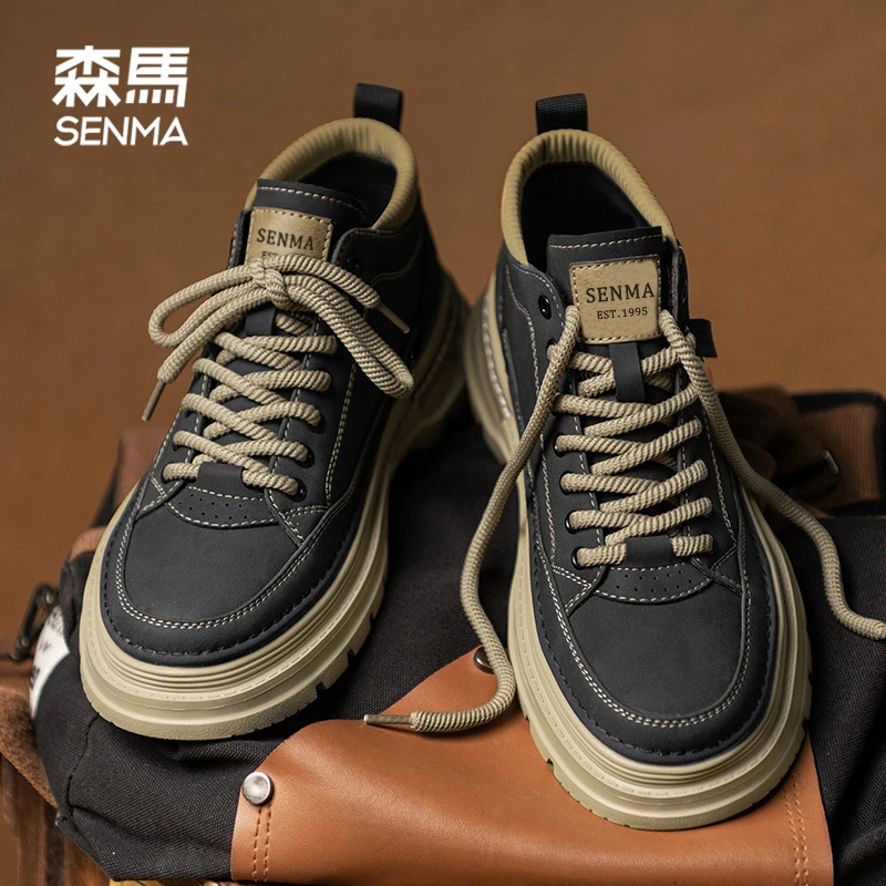 SENMA/森马冬季工装鞋爆款2025新款耐磨登山靴防滑厚底马丁靴男款