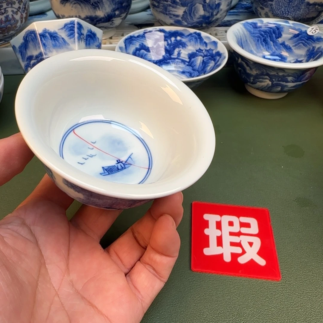 纯手工纯手绘茶具石头17开片