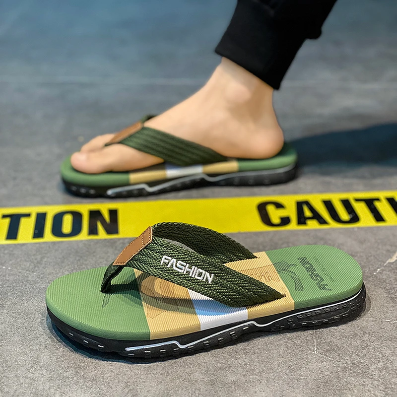 人字拖男2025新款夏季外穿防滑软底沙滩拖鞋男士越南夹脚运动凉鞋