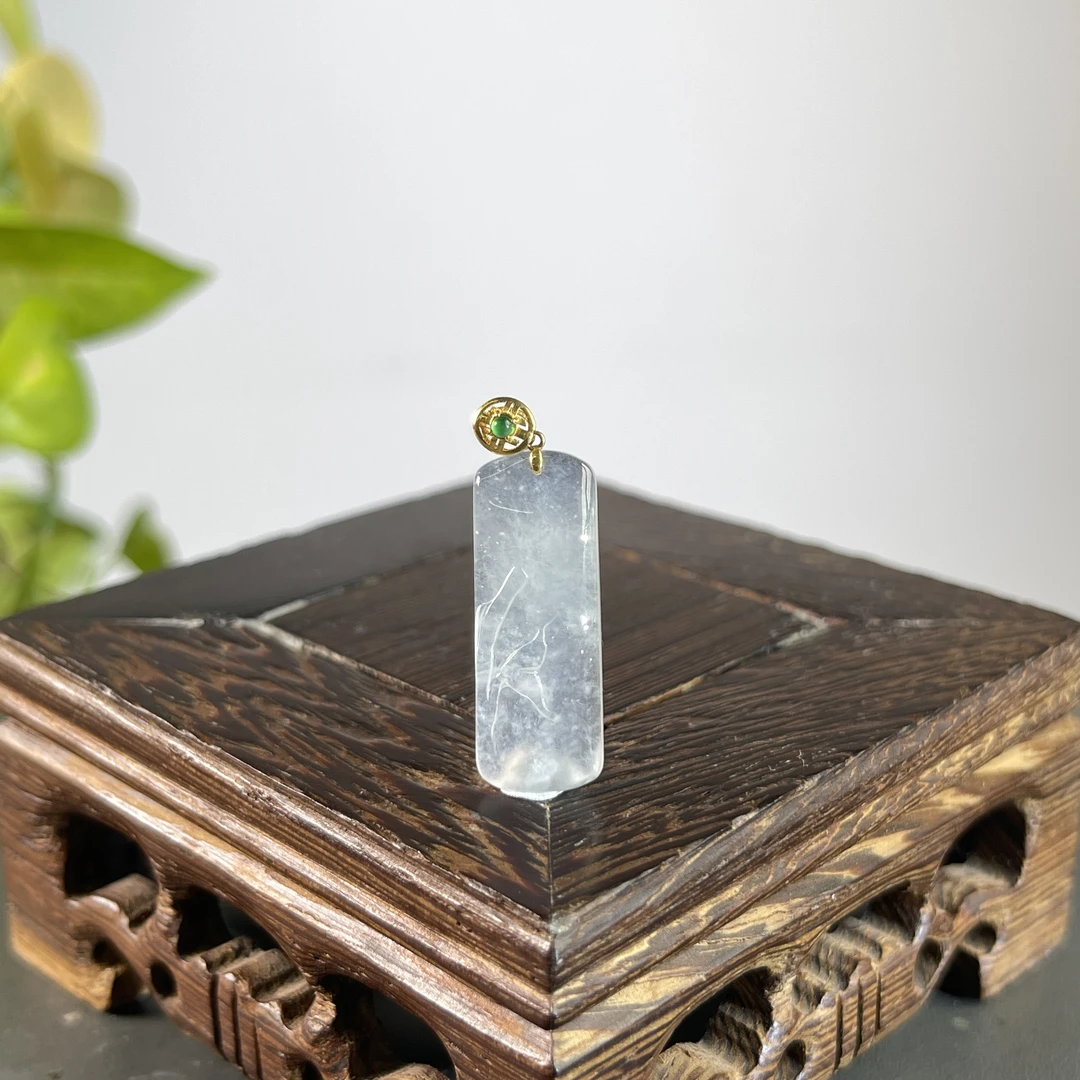 JTA16-99 天然缅甸A货翡翠 18K扣节节高升