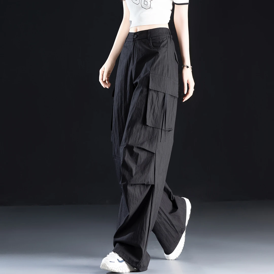 小众炸街工装裤女2025新款薄款裤子女款夏季宽松休闲裤运动阔腿裤